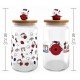Hello Kitty x Le Creuset BIG Size Limited Glass Jar w/Figure SANRIO OFFICIAL Seven Eleven Market Taiwan 2018