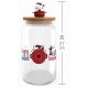 Hello Kitty x Le Creuset BIG Size Limited Glass Jar w/Figure SANRIO OFFICIAL Seven Eleven Market Taiwan 2018