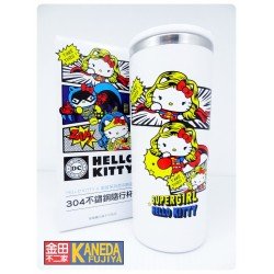Sanrio Hello Kitty x DC Comic Thermos Tumbler 400ml Portable Cup SUPERGIRL WHITE Color Seven Eleven LIMITED