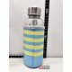 Kanahei Authentic Glass Bottle Tumbler w/Lid, rope & Cover Piske & Usagi LIMITED